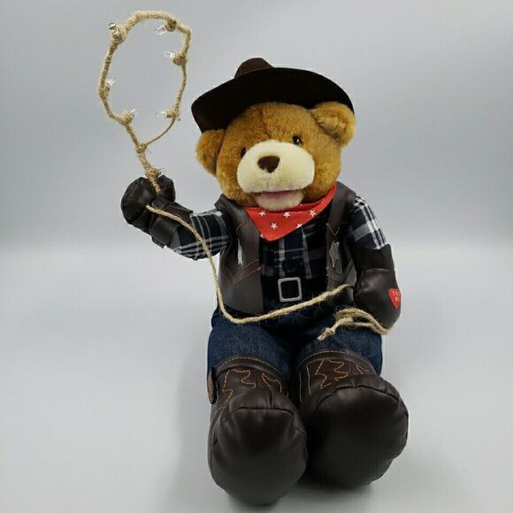 Singing Dancing Plush Cowboy Bear Aurora World Lasso Stuffed Animal Buffalo Gals - Picture 3 of 16